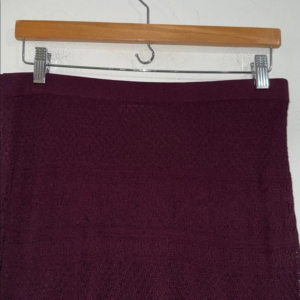 White House Black Market Plum Lace Midi Skirt